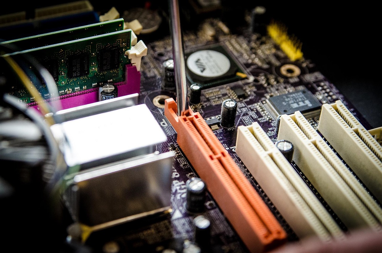 Motherboard close up